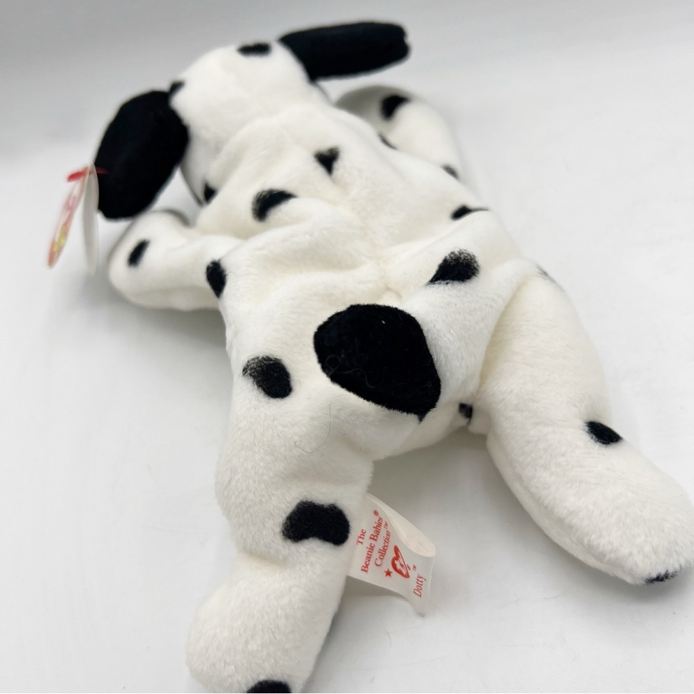 Vintage 1996 Ty Dotty the Dalmatian, Beanie Babies Collection Plush Dog, PVC - Picture 4 of 13